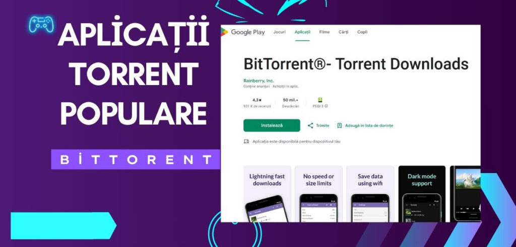 Aplicații Torrent populare  - Bittorent