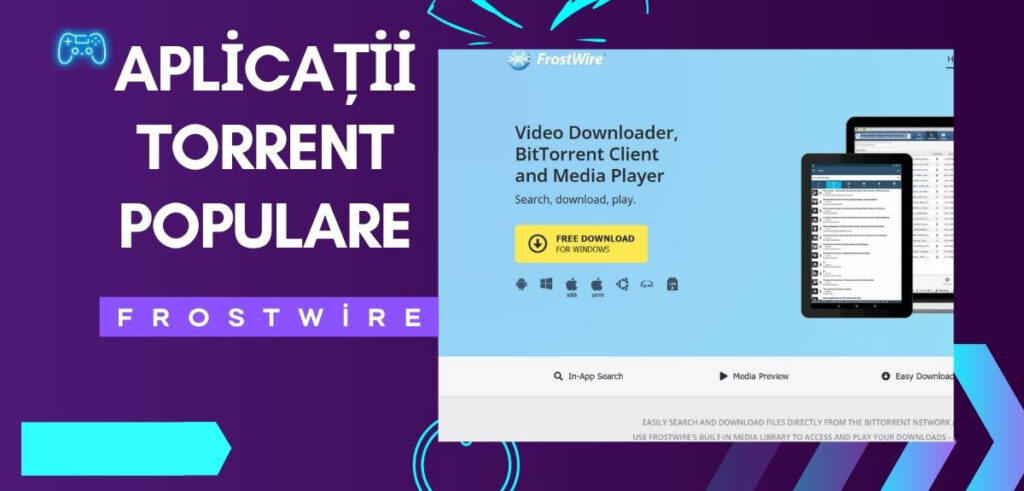 Aplicații Torrent populare  - FrostWire