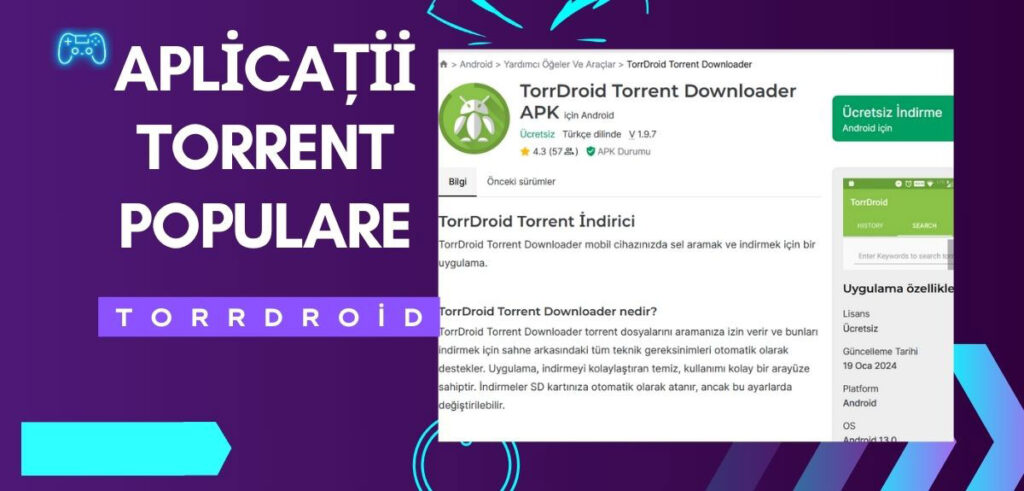 Aplicații Torrent populare  - Torrdroid