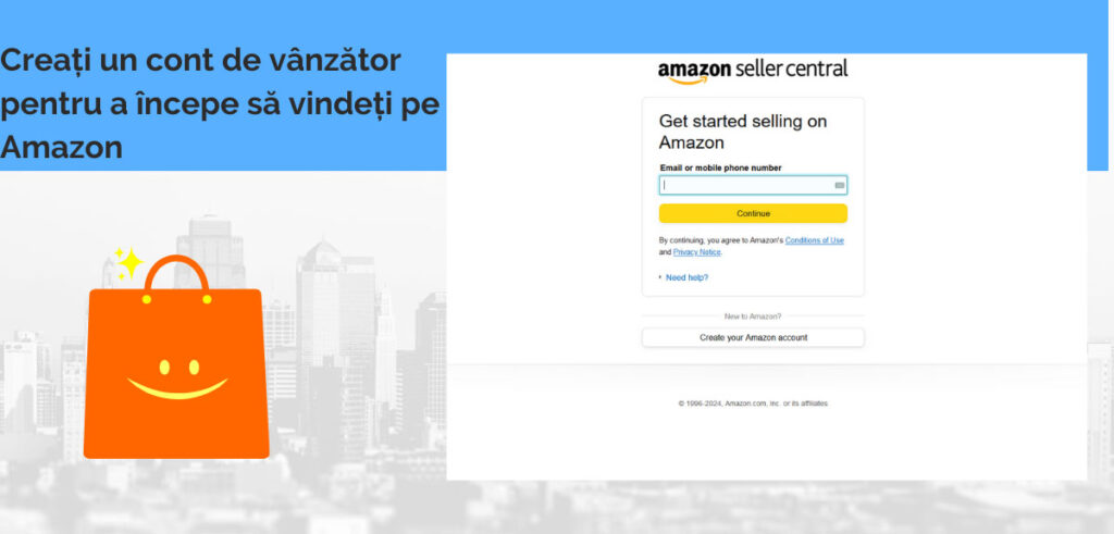 Creați un cont de vânzător pentru a începe să vindeți pe Amazon